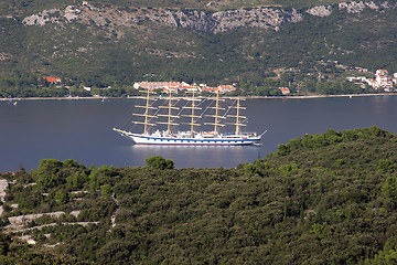 Image showing A sailboat at sea