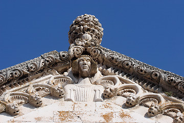 Image showing Sculpture, detail from Korcula cathedral