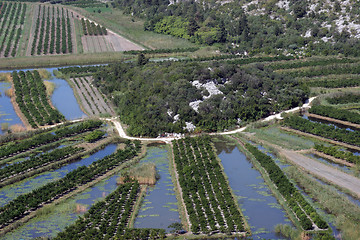 Image showing Irrigation scheme on river Neretva, Croatia