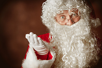 Image showing Portrait of Man in Santa Claus Costume