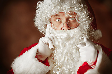 Image showing Portrait of Man in Santa Claus Costume