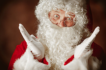 Image showing Portrait of Man in Santa Claus Costume