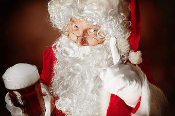 Image showing Portrait of Man in Santa Claus Costume