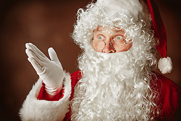 Image showing Portrait of Man in Santa Claus Costume