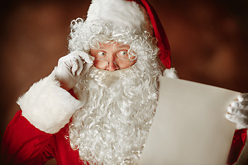 Image showing Portrait of Man in Santa Claus Costume