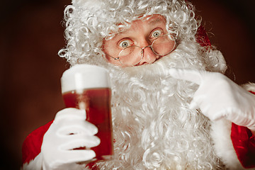 Image showing Portrait of Man in Santa Claus Costume