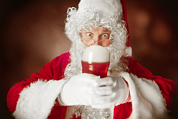 Image showing Portrait of Man in Santa Claus Costume