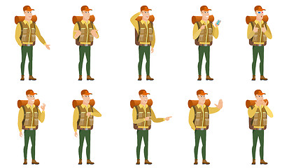 Image showing Vector set of traveler characters.