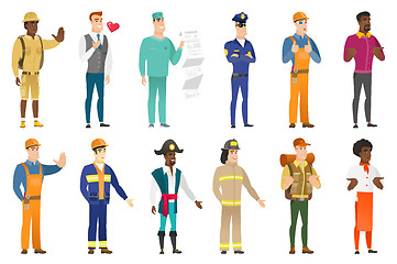 Image showing Vector set of professions characters.