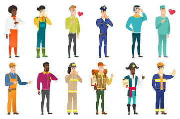 Image showing Vector set of professions characters.