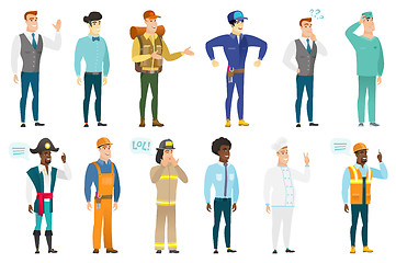 Image showing Vector set of professions characters.