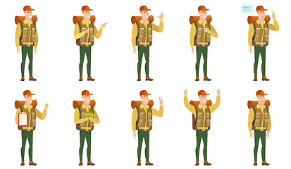 Image showing Vector set of traveler characters.