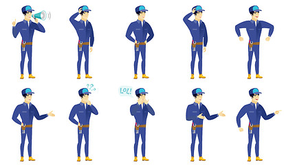 Image showing Vector set of mechanic characters.