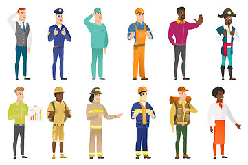 Image showing Vector set of professions characters.