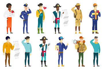 Image showing Vector set of professions characters.