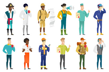 Image showing Vector set of professions characters.