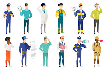 Image showing Vector set of professions characters.