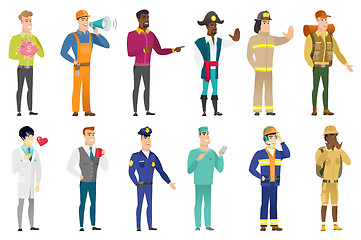 Image showing Vector set of professions characters.