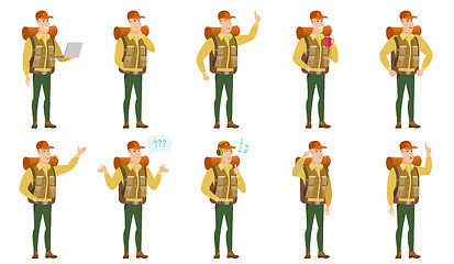 Image showing Vector set of traveler characters.