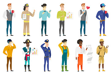 Image showing Vector set of professions characters.