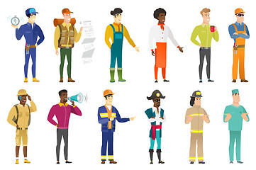 Image showing Vector set of professions characters.