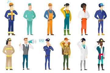 Image showing Vector set of professions characters.