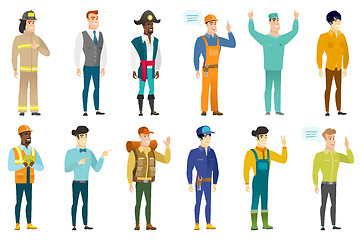 Image showing Vector set of professions characters.