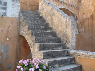 Image showing Stairs at Greek monastery