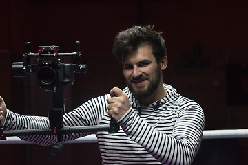 Image showing videographer at work