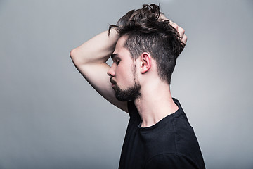 Image showing Professional studio portrait of young handsome man