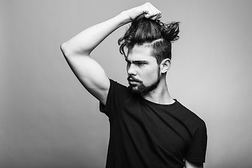 Image showing Professional studio portrait of young handsome man