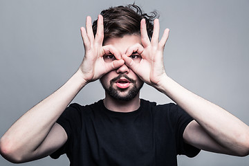 Image showing Professional studio portrait of young handsome man