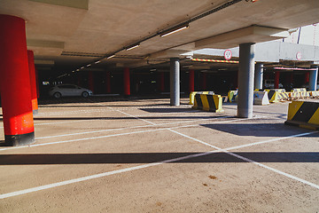 Image showing Empty parking lot area