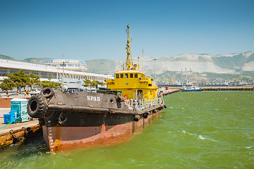 Image showing Large tugboat berth