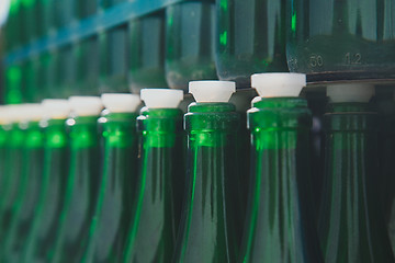 Image showing Empty green bottle pattern 