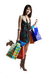 Image showing Shopping asian woman