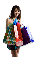 Image showing Shopping asian woman