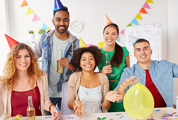 Image showing happy team having fun at office party