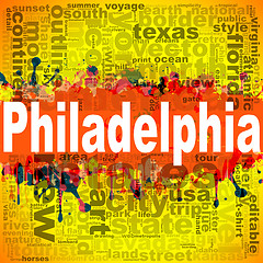 Image showing Philadelphia word cloud design