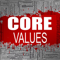 Image showing Core values word cloud