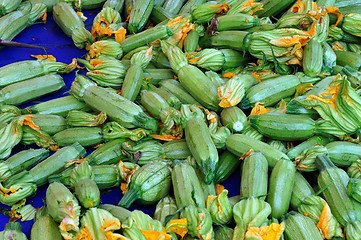 Image showing courgette zucchini vegetables background