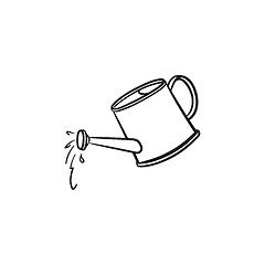 Image showing Watering can hand drawn sketch icon.