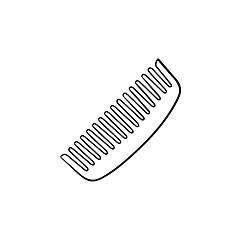 Image showing Comb hand drawn sketch icon.