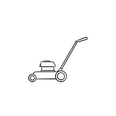 Image showing Mower hand drawn sketch icon.