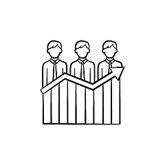 Image showing Businessmen success hand drawn sketch icon.