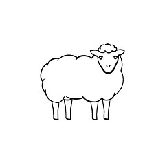 Image showing Sheep hand drawn sketch icon.