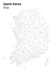 Image showing South korea in blockchain technology network style