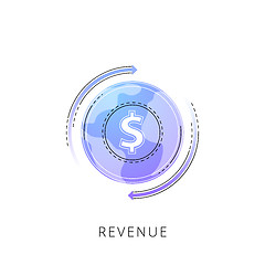 Image showing Neon revenue vector line icon.