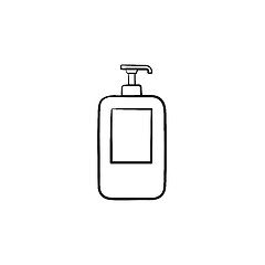 Image showing Shampoo hand drawn sketch icon.