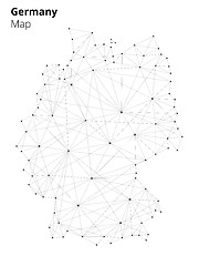 Image showing Germany in blockchain technology network style